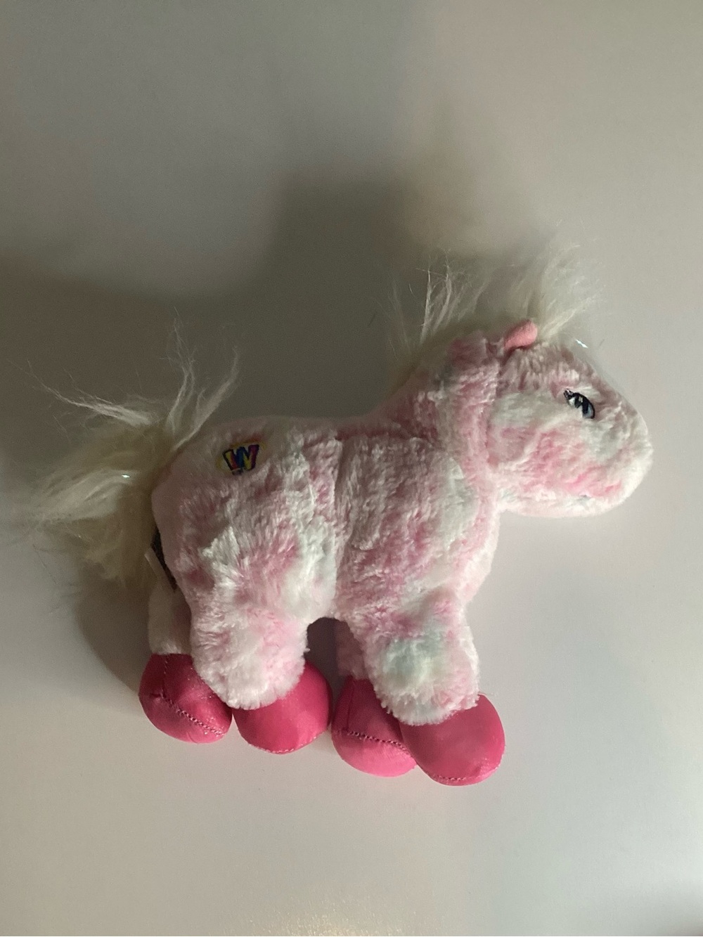 Original Ganz Webkinz Pink Blue White Pony Unicorn Plush 7” Stuffed Animal Horse